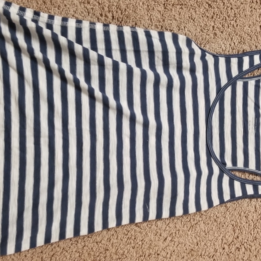 Blue striped tank top